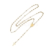 304 Stainless Steel Rosary Bead Necklaces For Religion STAS-B021-02G-2