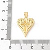 Brass Micro Pave Clear Cubic Zirconia Pendants CU-CBA03AF-09D-G-3