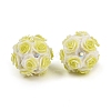 Handmade Luminous Polymer Clay Rhinestone Beads CLAY-H003-07A-3