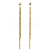 Brass Tassel Chain Drop Earrings  for Women EJEW-JE05744-01-1