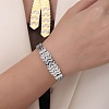 304 Stainless Steel with Cubic Zirconia Bracelet NJEW-Q322-06P-1