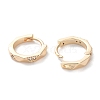 Brass Micro Pave Clear Cubic Zirconia Hoop Earrings EJEW-C121-02G-2