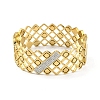 304 Stainless Steel Pave Crystal Rhinestone Hollow Out Hinged Bangles for Women BJEW-D044-01C-G-2