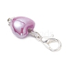 Pearlized Handmade Porcelain Pendant Decorations HJEW-JM03942-02-5