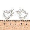 Brass Micro Pave Clear Cubic Zirconia Pendants CU-CBA3D67-05A-P-3