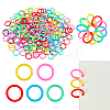 250Pcs 5 Colors Plastic Loose Leaf Book Binder Rings KY-OC0001-49-1