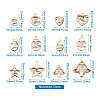 72Pcs 12 Style Alloy Pendants PALLOY-TA0002-28-7