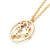 Colorful Cubic Zirconia Constellation Pendant Necklace NJEW-H166-01A-3