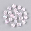 Transparent Spray Painted Glass Beads X1-EGLA-N018-4mm-11-2