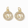 Brass Micro Pave Cubic Zirconia Charms KK-E068-VB198-2