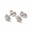 Non-Tarnish 304 Stainless Steel Sun Stud Earrings for Women EJEW-C004-09P-1