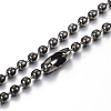 304 Stainless Steel Ball Chain Necklaces Making MAK-I008-01B-B03-1