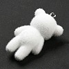 Flocky Opaque Resin Animal Pendants RESI-F047-01A-3