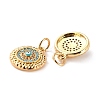 Brass Micro Pave Cubic Zirconia Pendants X-ZIRC-P092-010G-03-RS-3
