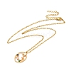 Colorful Cubic Zirconia Constellation Pendant Necklace NJEW-H166-01C-1