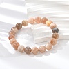 Natural Sunstone Stretch Bracelets BJEW-E373-10mm-04-5