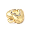 Rack Plating Brass Micro Pave Cubic Zirconia Charms KK-P230-14G-3