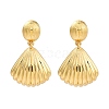 Rack Plating Brass Dangle Stud Earrings for Women EJEW-C125-23D-G-4