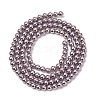 Electroplated Shell Pearl Beads Strands BSHE-G041-3mm-02-2