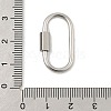 Non-Tarnish 304 Stainless Steel Screw Carabiner Lock Charms LS-STAS-H107-04D-P-3