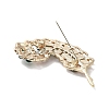 Leaf Alloy Pave Acrylic Rhinestone Brooch JEWB-C029-17C-2