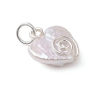 Natural Keshi Pearl Heart Charms PALLOY-JF04809-02-4