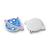 304 Stainless Steel Enamel Pendants STAS-M102-22P-04-2