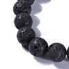 Natural Lava Rock Beads Stretch Bracelets BJEW-JB04173-14-2