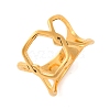 Ion Plating(IP) 304 Stainless Steel Hollow Hexagon Finger Rings for Women RJEW-S414-26B-G-1