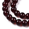 Baking Paint Imitation Jade Glass Round Bead Strands X1-DGLA-Q021-8mm-48-2