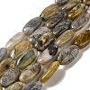 Natural Bamboo Leaf Agate Beads Strands G-NH0014-B01-03-1