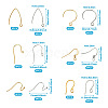 96Pcs 12 Style 304 Stainless Steel Earring Hooks STAS-PJ0001-45-3