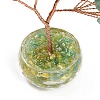 Natural Green Aventurine and  Yellow Quartz Chips Tree of Life Decorations DJEW-B013-01G-3