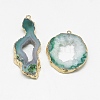 Natural Druzy Agate Pendants G-Q494-65H-G-2