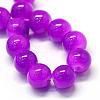 Baking Painted Imitation Jade Glass Round Bead Strands DGLA-Q021-10mm-27-2