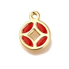 Brass Enamel Charms KK-M301-10G-1