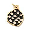 Brass Enamel Pendants KK-U027-21G-01-1