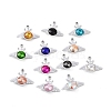 Alloy Rhinestone Pendants ALRI-C008-49P-1