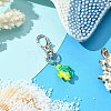 Sea Turtle Synthetic Turquoise Pendant Decorations HJEW-JM02143-02-2