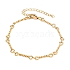 304 Stainless Steel Twisted Rope Link Chain Bracelets for Women BJEW-A160-09G-4