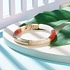 Imitation Gemstone Acrylic Curved Tube Beaded Stretch Bracelet BJEW-JB07953-2