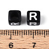 Initial Acrylic Horizontal Hole Beads OACR-ZX006-35R-3