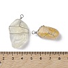 Natural Citrine Copper Wire Wrapped Pendants G-C110-06B-P-3