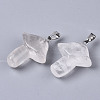 Natural Quartz Crystal Pendants G-R480-02C-2