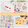 Globleland 3 Sets 2 Styles Heart Polyester Embroidery Applique Patch PATC-GL0001-01-5
