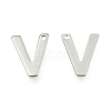 Tarnish Resistant 304 Stainless Steel Letter Charms X-STAS-O072-V-1