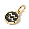 Real 18K Gold Plated Brass Enamel Charms KK-L216-001G-E01-2