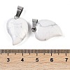 Natural Howlite Heart Pendants G-H073-03P-11-3