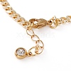 Golden Plated Brass Enamel Chain Bracelets BJEW-JB05881-4