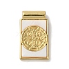 Rack Plating Religion Brass Pave Shell Rectangle Pendants KK-K345-14G-02-1